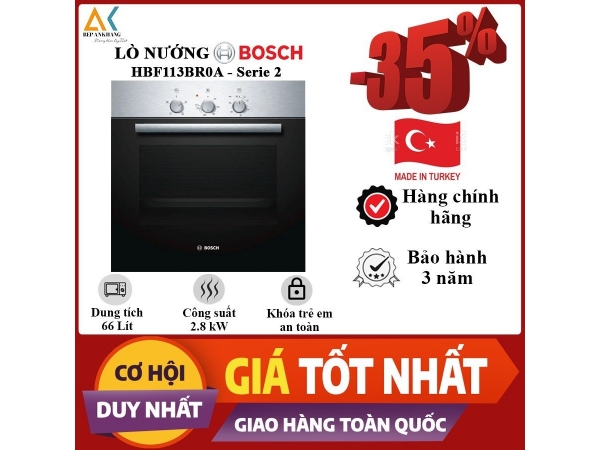 Lò nướng âm tủ Bosch HBF113BR0A - Nhập Khẩu Châu Âu