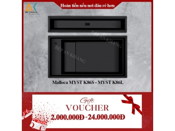 Chậu Rửa Chén 1 Hộc Malloca Inox 304 (Kèm Phụ Kiện ) MYST K86S - MYST K86L - Made in Trung Quốc