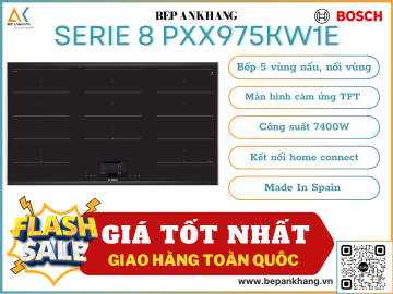 Bếp từ 5 vùng nấu Bosch PXX975KW1E Seri 8 bảng điều khiển TFT - Made In Spain 