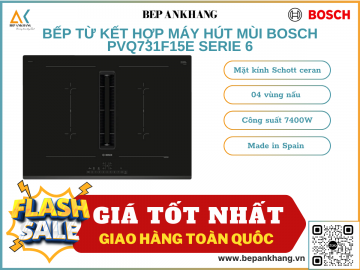 Bếp từ kết hợp máy hút mùi Bosch PVQ731F15E - Series 6  - Made in Spain