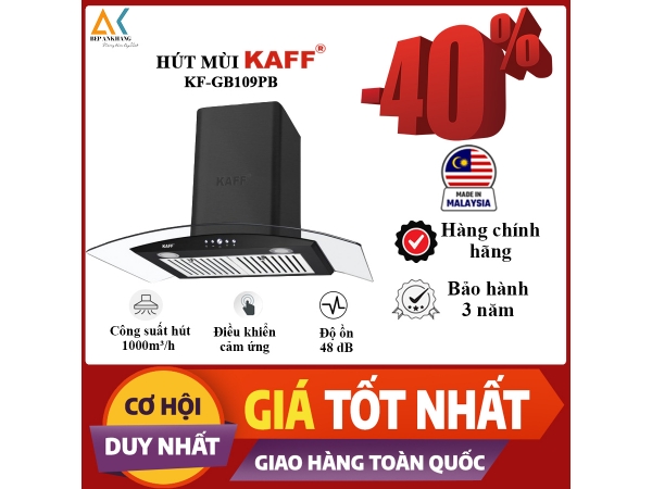 Máy Hút Mùi Kính Công KAFF KF- GB109PB - Made In Germany