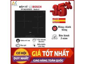 Bếp từ kết hợp 2 vùng nấu Bosch PVJ631FB1E SERI 6 - Made in Spain