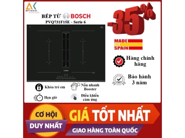 Bếp từ tích hợp hút mùi Bosch PVQ731F15E Series 6 - Made in Spain