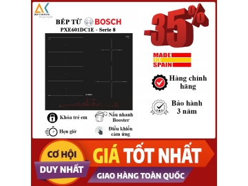 Bếp từ 4 vùng nấu BOSCH PXE601DC1E Serie 8