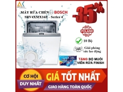 Máy rửa bát âm tủ BOSCH SRV4XMX16E |Series 4