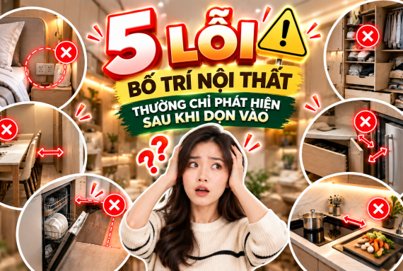 5 lỗi bố trí nội thất thường chỉ phát hiện sau khi dọn vào
