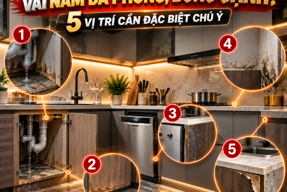 5 Nguyên nhân khiến tủ bếp mới làm vài năm đã phồng, bong cạnh