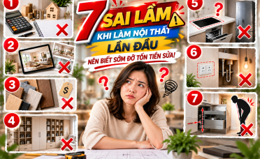 7 SAI LẦM KHI LÀM NỘI THẤT LẦN ĐẦU – NÊN BIẾT SỚM ĐỠ TỐN TIỀN SỬA