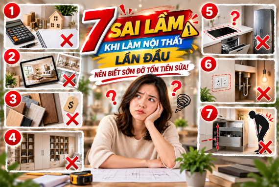 7 SAI LẦM KHI LÀM NỘI THẤT LẦN ĐẦU – NÊN BIẾT SỚM ĐỠ TỐN TIỀN SỬA