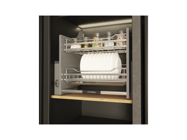 Tay nâng tủ treo tường Hafele Giá đỡ đĩa kéo xuống Lento CLEARANCE 800mm 504.76.207