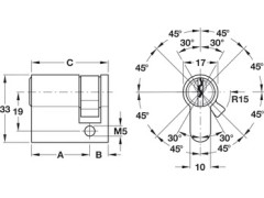 Ruột khoá Hafele Standard Startec profile 1 đầu chìa 916.96.117