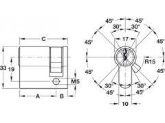 Ruột khoá Hafele Standard Startec profile 1 đầu chìa 916.96.107