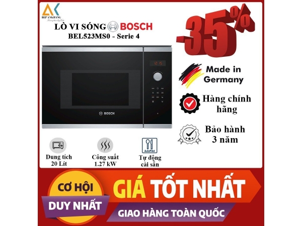 Lò vi sóng Bosch BEL523MS0 Series 4 - Made In PRC - Brand Germany