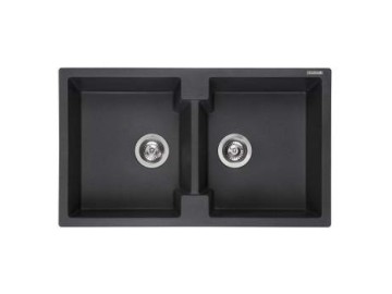 Chậu Rửa Bát Đá 2 Hộc AMSTERDAM 20 ĐEN HMH.R31001 - Nhập Hà Lan