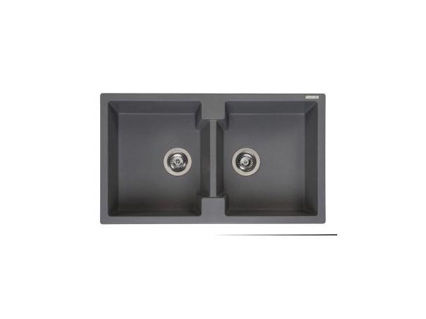 Chậu Rửa Bát Đá 2 Hộc AMSTERDAM 20 XÁM HMH.R31018 - Nhập Hà Lan