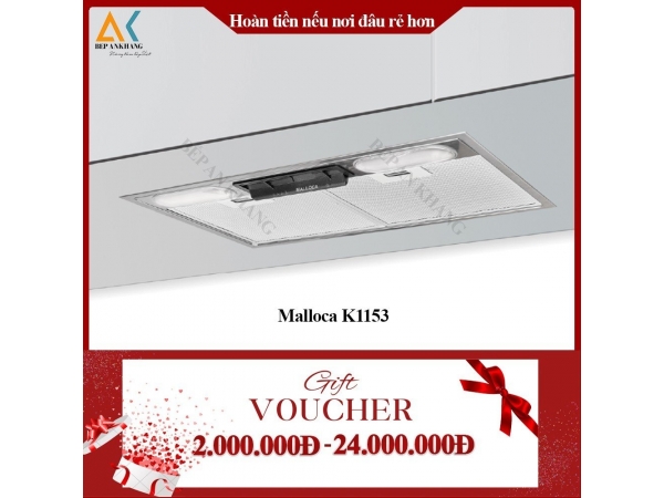 Máy Hút Mùi Âm Tủ Malloca K1153 - Made in Trung Quốc