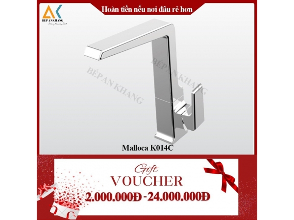 Vòi Rửa Chén 2 Nguồn Nóng Lạnh Malloca K014C - Mạ Chrome 