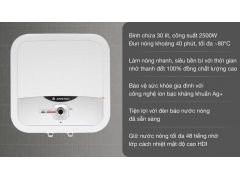 Máy nước nóng gián tiếp Ariston 30 lít 2500W AN2 30 RS 2.5 FE