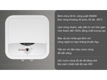 Máy nước nóng gián tiếp Ariston 30 lít 2500W AN2 30 RS 2.5 FE
