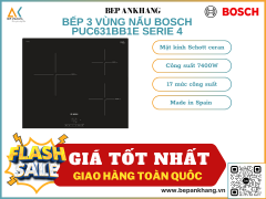 Bếp từ Bosch 3 vùng nấu PUC631BB5E - Made in Spain