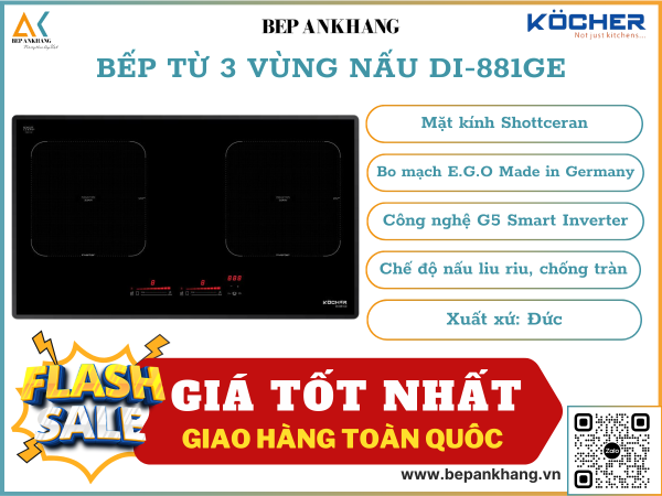 BẾP TỪ ĐÔI KOCHER DI-881GE