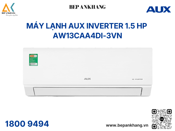 Máy lạnh AUX Inverter 1.5 HP AW13CAA4DI-3VN 
