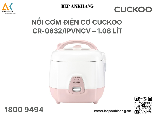 Nồi Cơm Điện CUCKOO 1.08L (CR-0632/IPVNCV) - Màu Hồng 