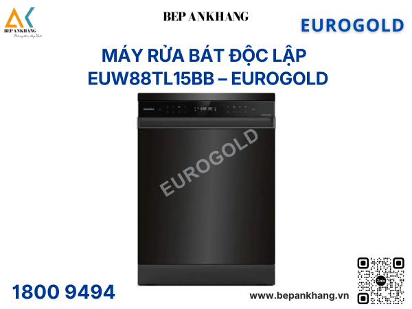 Máy rửa bát độc lập âm tủ EUW88TL15BB – Eurogold