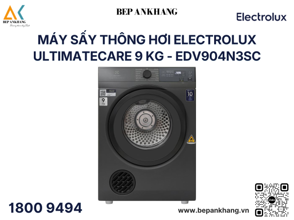 Máy sấy thông hơi Electrolux UltimateCare 9 kg - EDV904N3SC