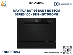Máy rửa bát để bàn Electrolux 6 bộ 55cm Series 100 - Đen - EFC1660MB