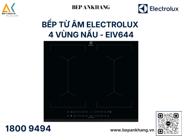 Bếp Từ 4 Vùng Nấu Electrolux EIV644 - Thương Hiệu Thụy Điển - Xuất xứ: Đức