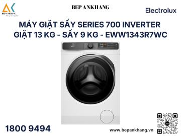 Máy giặt sấy Electrolux UltimateCare 700 Inverter giặt 13 kg - sấy 9 kg EWW1343R7WC 
