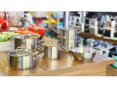 Bộ nồi Fissler Original Profi 6 món nắp kính có quánh hình nón và xửng hấp - Made in Germany