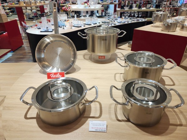 Bộ nồi Fissler Original Profi 5 món nắp kính có chảo inox Original Profi - Made in Germany
