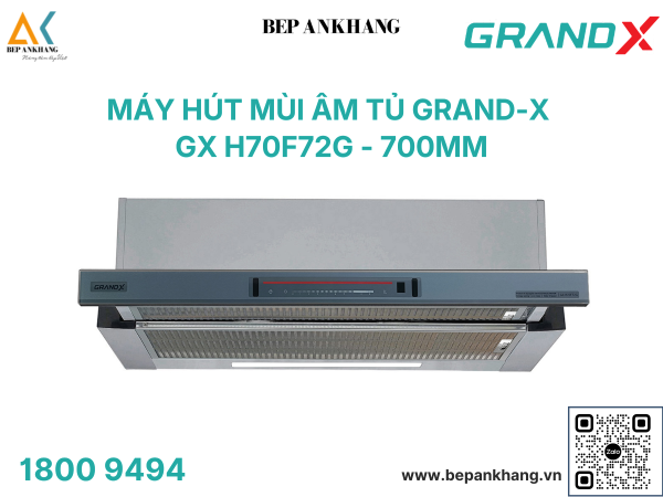 Hút mùi âm tủ Grand X GX H70F72G - Made in Malaysia