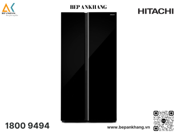Tủ lạnh Hitachi Inverter 656 lít Side By Side HRSN9713ESGBKVN