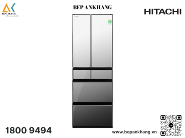 Tủ lạnh Hitachi Inverter 540 lít Multi Door R-HW540RV(X) - Sản xuất: Nhật Bản