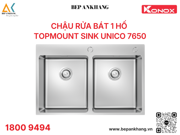 Chậu rửa bát  Konox Topmount Sink Unico 7650