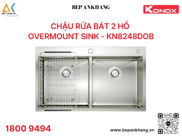 Chậu rửa bát Konox Overmount Sink KN8248DOB