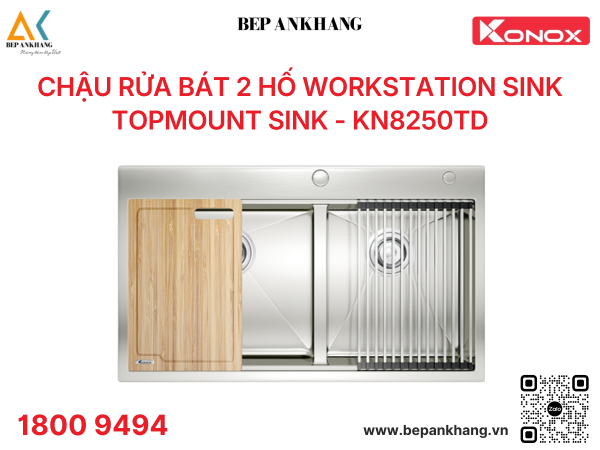 Chậu rửa bát Workstation Sink – Topmount Sink KN8250TD