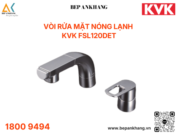 Vòi rửa mặt nóng lạnh - KVK FSL120DET