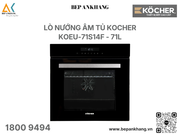 Lò nướng âm tủ Kocher KOEU-71S14F - 71L - Màn hình LCD