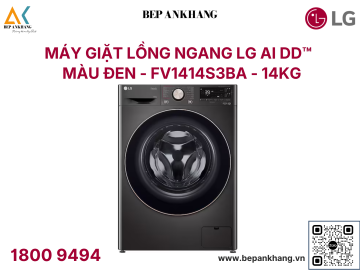 Máy giặt lồng ngang LG AI DD™ Inverter 14kg màu đen FV1414S3BA