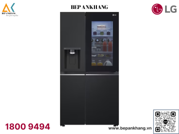 Tủ lạnh LG Instaview lấy nước ngoài UVnano 635L màu đen GR-G257BL