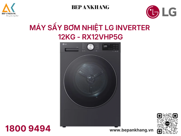 Máy sấy bơm nhiệt LG Inverter 12kg - RX12VHP5G