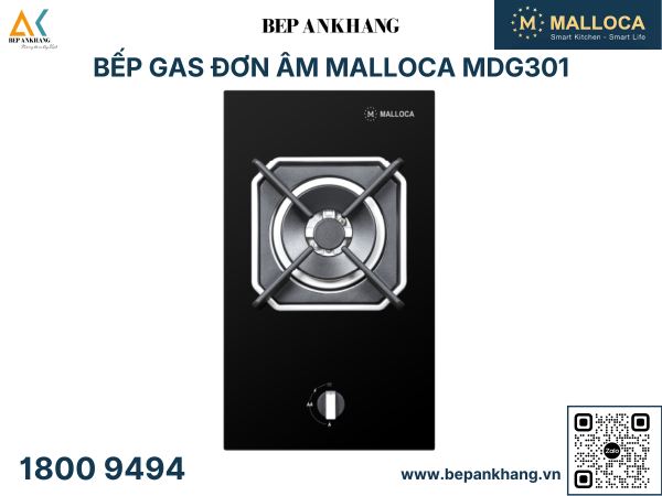 Bếp Gas 1 vùng nấu Malloca Domino MDG 301 