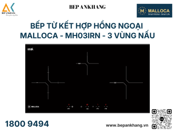 Bếp từ kết hợp hồng ngoại Malloca 3 vùng nấu - MH03IRN - 81cm