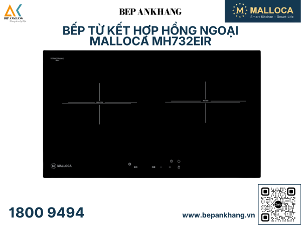 Bếp từ kết hợp hồng ngoại Malloca MH732EIR
