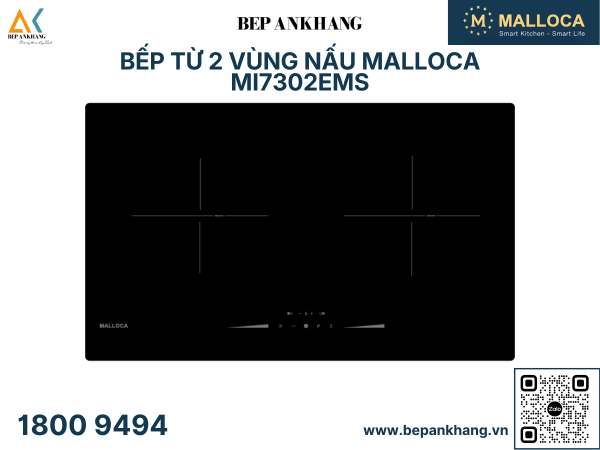 Bếp từ 2 vùng nấu Malloca MI7302EMS