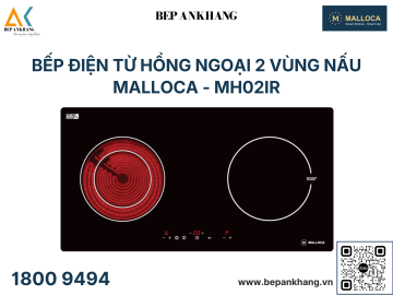 Bếp điện từ 2 vùng nấu Malloca  MH-02IR D - Made in Spain